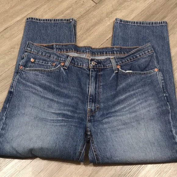 Levi’s 541 Athletic Tapered Leg Medium Wash Busted Knee Jeans size 38x30 - Picture 7 of 11